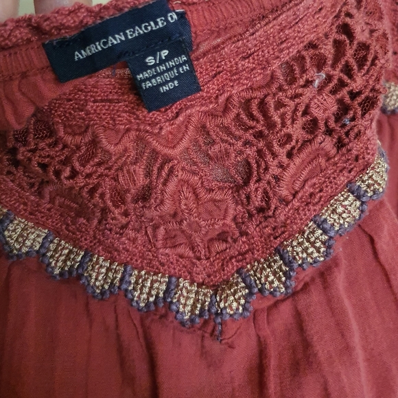 AE brick red boho top - Picture 3 of 3
